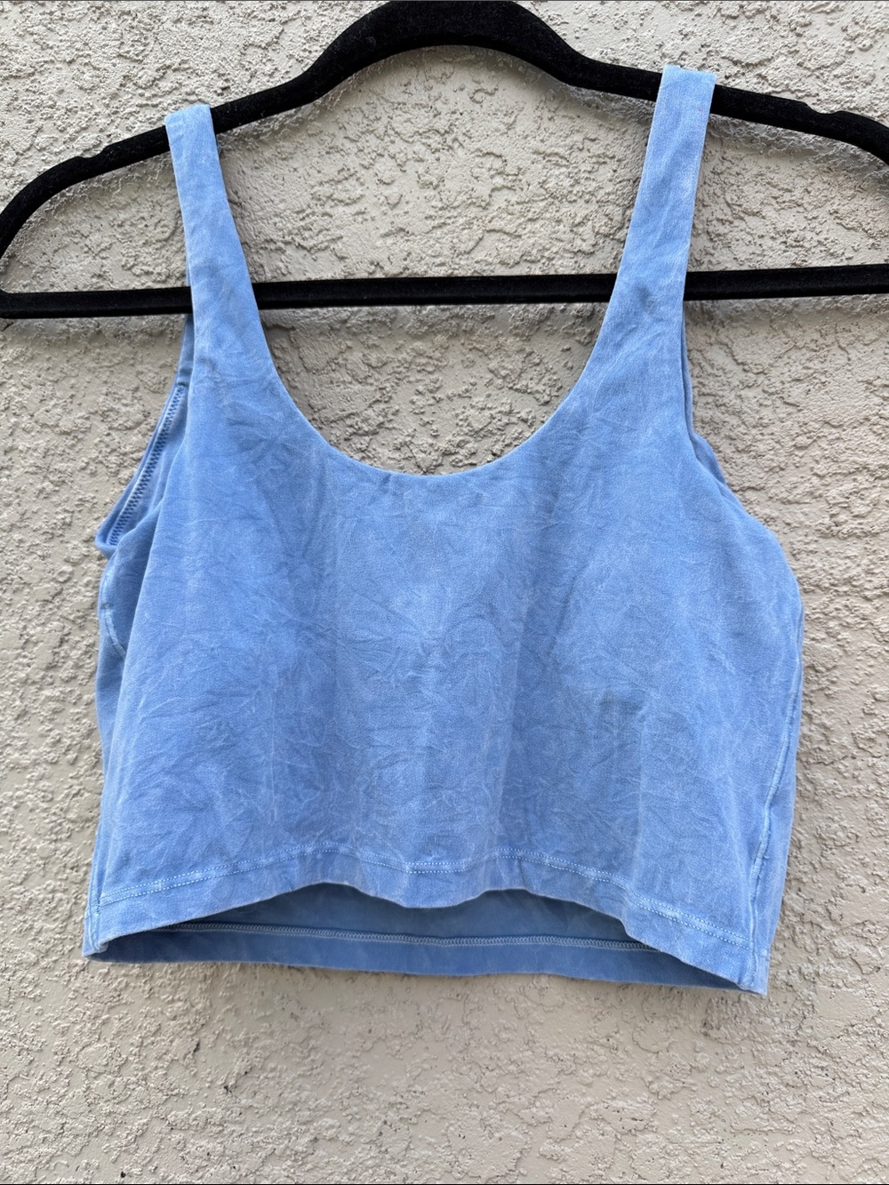 Sky Blue Scoop Neck Crop Tank Top - Picture 2 of 9
